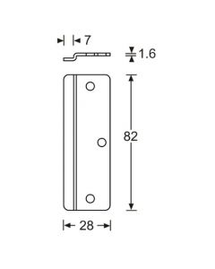 Adam Hall Sliding Latch System - Haltewinkel StAdam Halll verzinkt