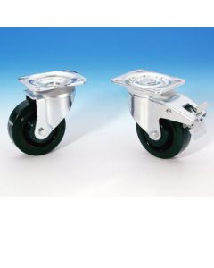 Guitel 37025 - HD Lenkrolle 100 mm mit grünem Rad