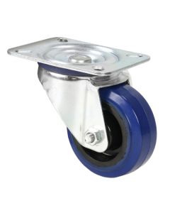 Adam Hall 372081 - Lenkrolle 80 mm mit blauem Rad
