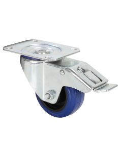 ah Hardware 372091 - Lenkrolle 80 mm mit blauem Rad und Feststeller
