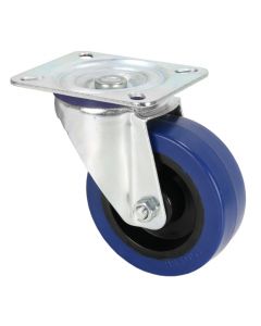 Adam Hall 372151 - Lenkrolle 100 mm mit blauem Rad