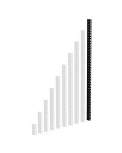ah 19" Parts 61535B20 - HD Rackschiene schwarz 20 HE