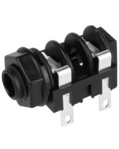 ah Connectors 7203 - Einbaubuchse 6,3 mm Trennklinke mono schwarz