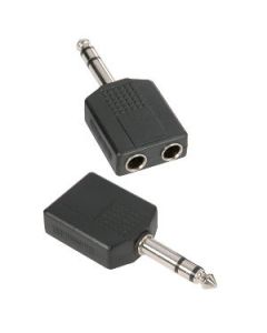 Adam Hall Connectors 7546 - Y-Adapter 2 x 6,3 mm Stereo Klinke female auf 6,3 mm Stereo Klinke male