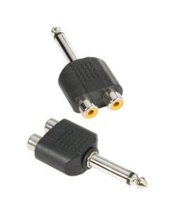Adam Hall Connectors 7548 - Y-Connector 2 x Mono Cinch female auf 6,3 mm Mono Klinke male