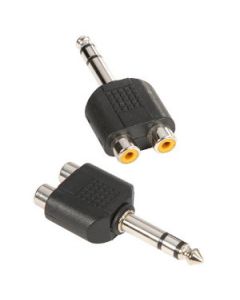 Adam Hall Connectors 7549 - Y-Connector 2 x Mono Cinch female auf 6,3 mm Stereo Klinke male