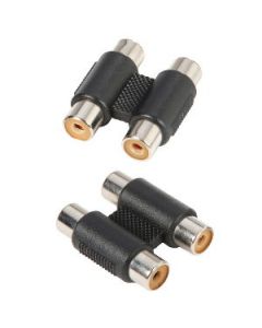Adam Hall Connectors 7552 - Adapter 2 x Mono Cinch female auf 2 x Mono Cinch female