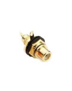 Adam Hall Connectors 7635BLK - Cinch Buchse vergoldet schwarz