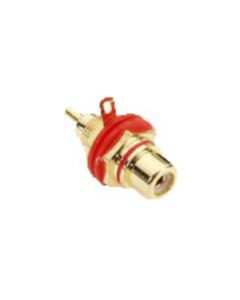 Adam Hall Connectors 7635RED - Cinch Buchse vergoldet rot