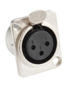 Adam Hall Connectors 7837 - Einbaubuchse XLR female D-Typ