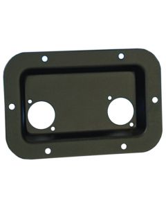 Adam Hall 8708BLK - Einbauschale schwarz für 2 XLR oder Speakon Buchsen
