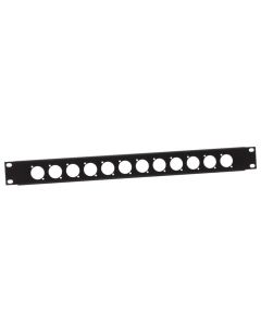 Adam Hall 19" Parts 872213 - U-Rackblende 1 HE StAdam Halll für 12 x XLR