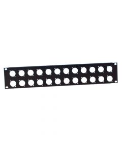 Adam Hall 19" Parts 872214 - U-Rackblende 2 HE StAdam Halll für 24 x XLR
