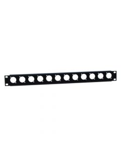 Adam Hall 19" Parts 872215 - U-Rackblende 1 HE StAdam Halll für 12 x XLR