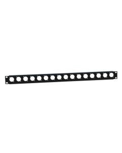 Adam Hall 19" Parts 872225 - U-Rackblende 1 HE für 16 x XLR Buchsen
