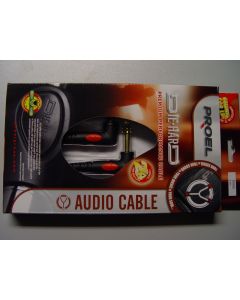 Proel Die Hard DH600 Klinke Mono 6.3mm gewinkelt auf Klinke Mono 6.3mm gewinkelt Cable / 0.3m