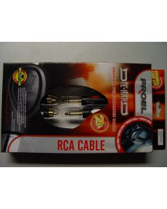 Proel Die Hard DH535LU3 2 x Klinke Stecker Mono 6.3mm auf 2 x Cinch / RCA Cable / 3m