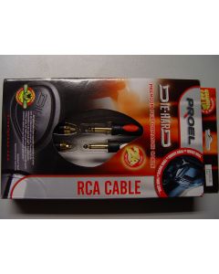 Proel Die Hard DH535LU5 2 x Klinke Stecker Mono 6.3mm auf 2 x Cinch / RCA Cable / 5m