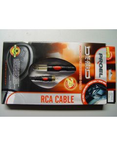 Proel Die Hard DH575LU3 Klinke Stecker Mono 6.3mm auf Cinch / RCA Cable / 3m