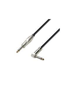 Adam Hall Cables 3 Star Serie - Instrumentenkabel 6,3 mm Klinke mono auf 6,3 mm Winkelklinke mono 6 m