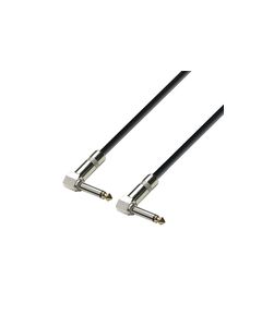 Adam Hall Cables 3 Star Serie - Instrumentenkabel 6,3 mm Winkelklinke mono auf 6,3 mm Winkelklinke mono 0,15 m