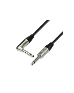 Adam Hall Cables 4 Star Serie - Instrumentenkabel REAN 6,3 mm Klinke mono auf 6,3 mm Winkelklinke mono 6,0 m