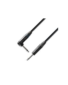 Adam Hall Cables 5 Star Serie - Instrumentenkabel Neutrik 6,3 mm Klinke mono auf 6,3 mm Winkelklinke mono 6 m